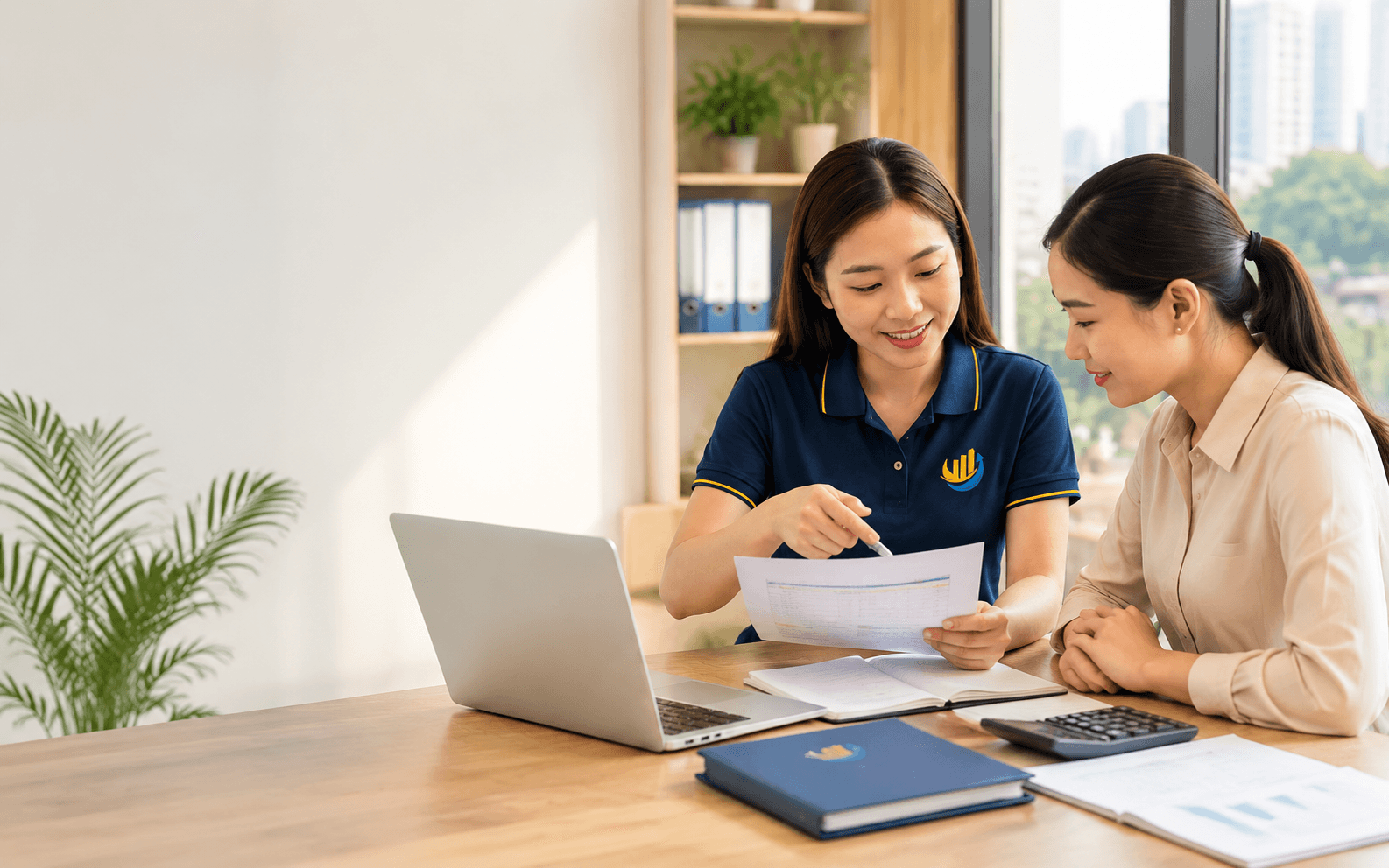 Chuyên viên TAFA tư vấn hồ sơ kế toán thuế cho chủ doanh nghiệp tại Hà Nội